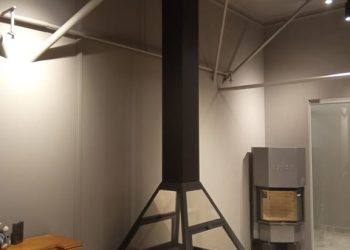 Подвесной камин в интерьере