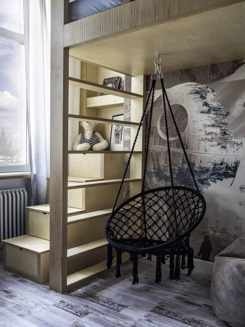 Детская комната в стиле лофт для мальчика-подростка или девочки: фото интерьера