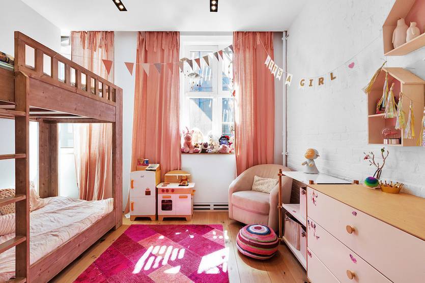 Детская комната в стиле лофт для мальчика-подростка или девочки: фото интерьера