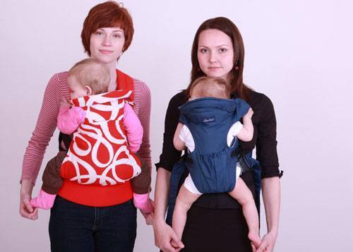 Кенгуру для новорожденных от 0 до 6 месяцев: фото сумки-рюкзака, как одевать?