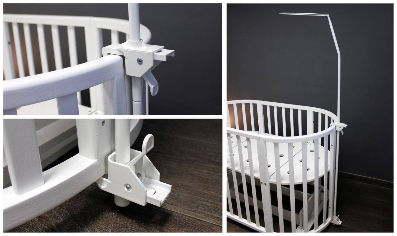 Крепление для балдахина на детскую кроватку - как повесить, одеть: видео
