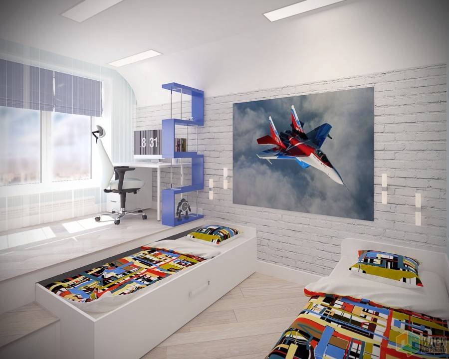Детская комната для двух мальчиков: дизайн интерьера с фото, планировки для детей разного возраста